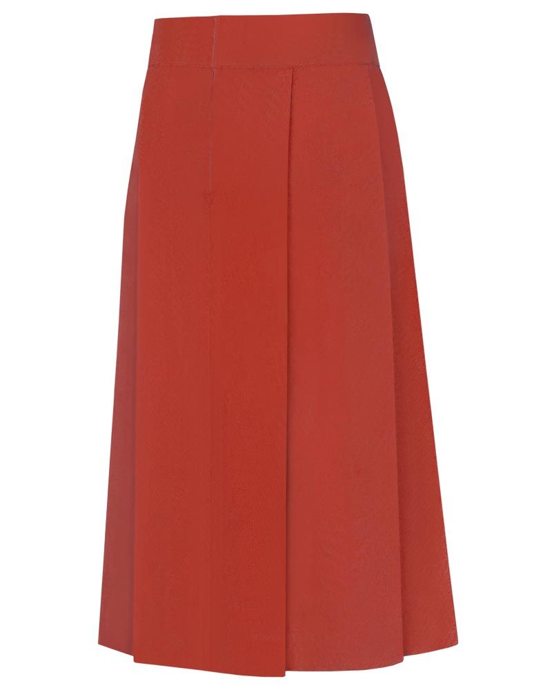 Ministrantenrock rot 100 cm mit Weste Trevira Gabardine