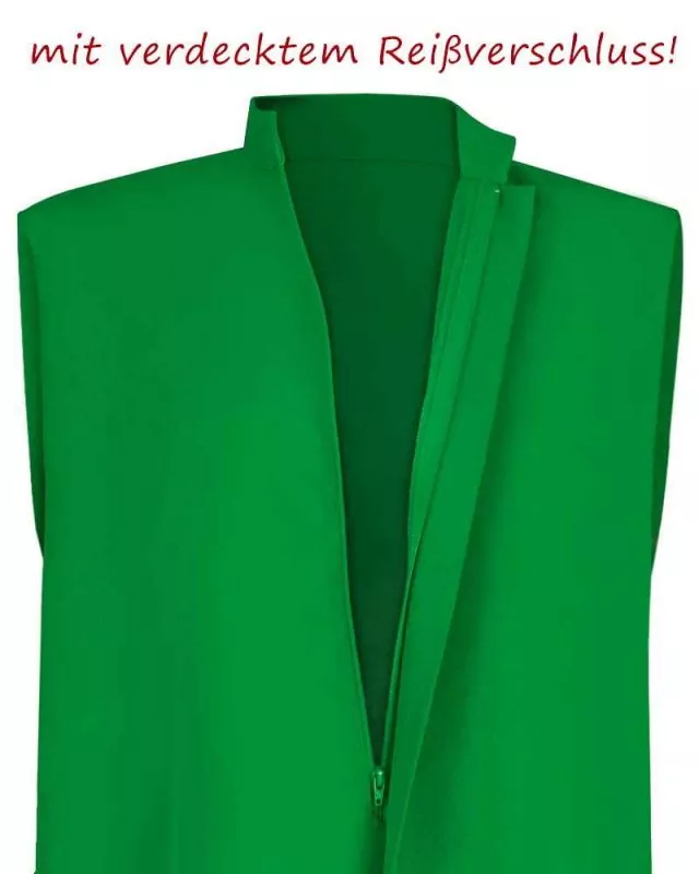 Ministrantentalar 140 cm lg. ohne Arm, Polyester grün