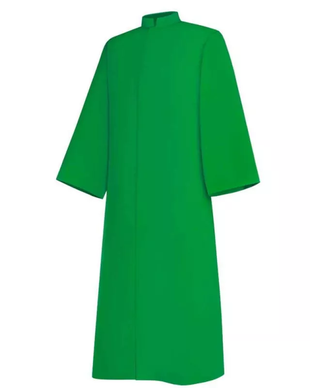 Ministrantentalar grün 130 cm mit Arm 100 % Polyester