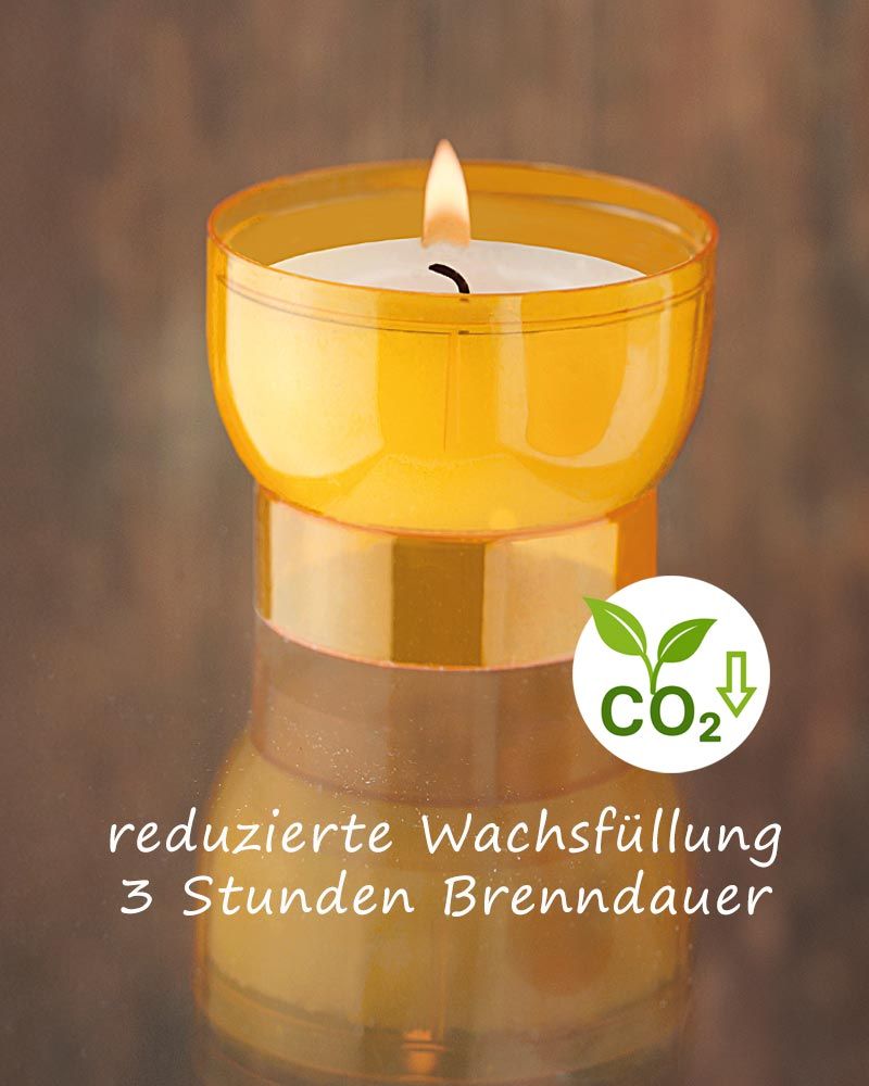 Opferkerzen 47mm, 3 Std. bernstein 300 Opferlichter