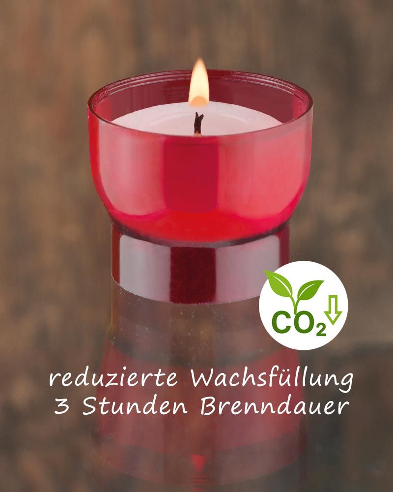 Opferlichter 47 mm Ø, rot 300 Opferkerzen 3 Stunden