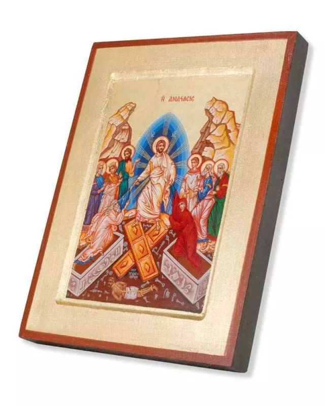 Ikone Auferstehung Christi Siebdruck 18 x 24 cm