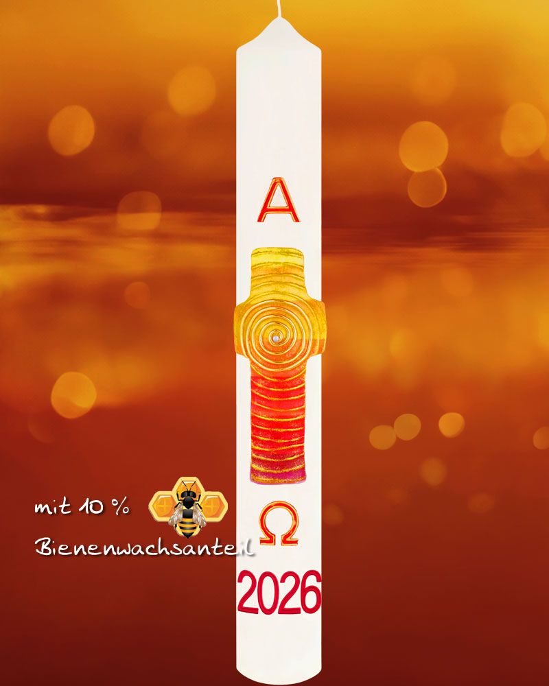 Osterkerze 600 x 80 mm "Spirale der Unendlichkeit"