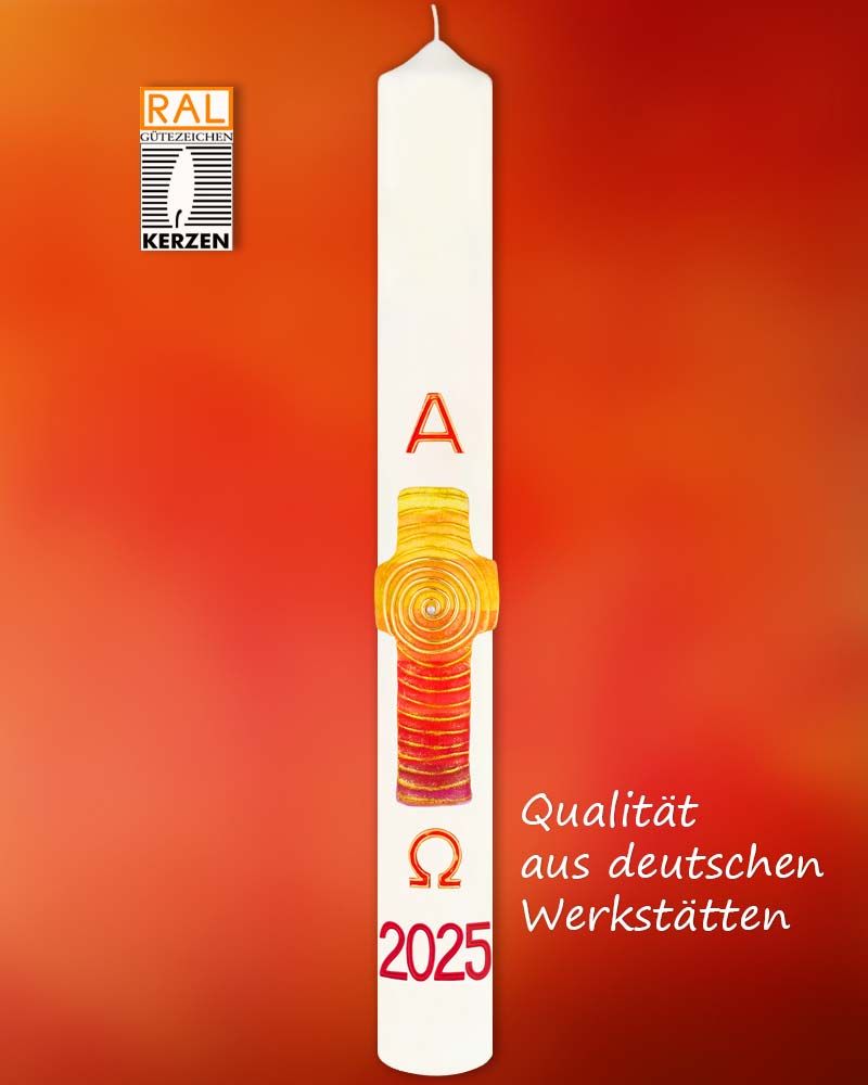 Osterkerze 800 x 80 mm "Spirale der Unendlichkeit"