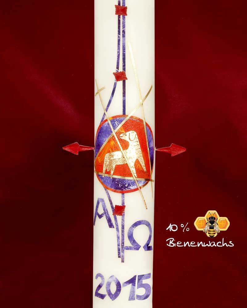 Osterkerze 600/70  Dreifaltigkeit mit Lamm