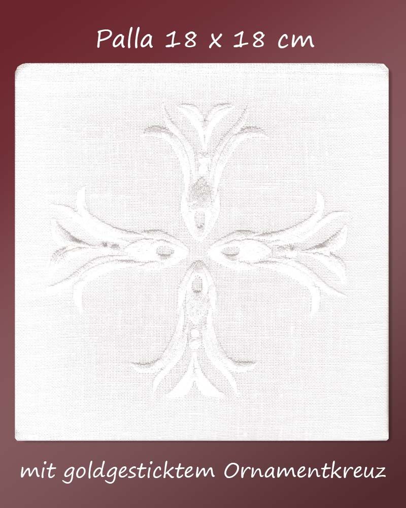 Kelchgarnitur mit barocker weißer Ornamentik, 4-teilig