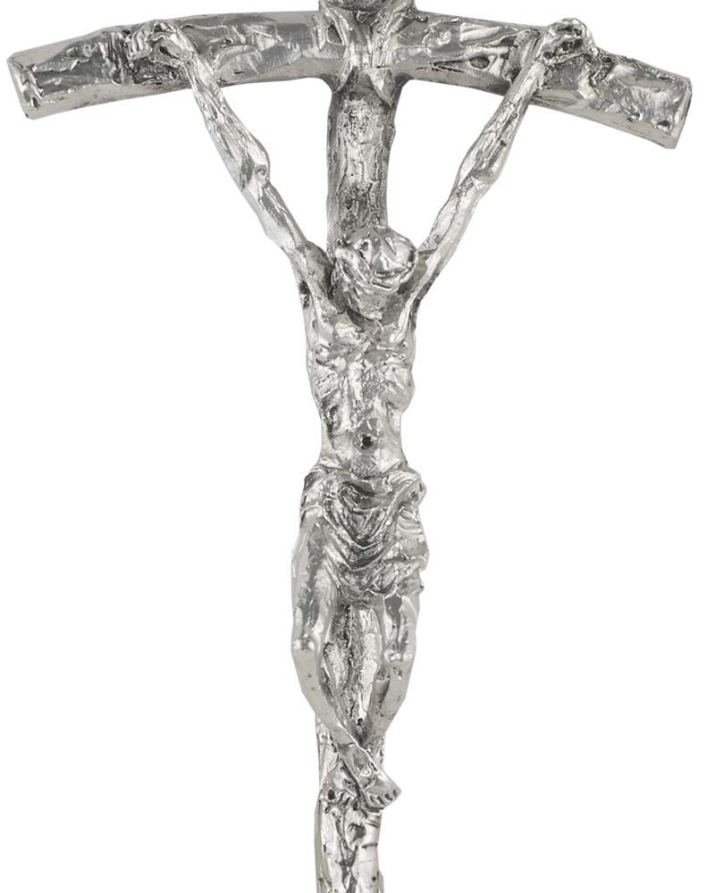 Papstkreuz 12,5 x 5 cm versilbert oxydiert