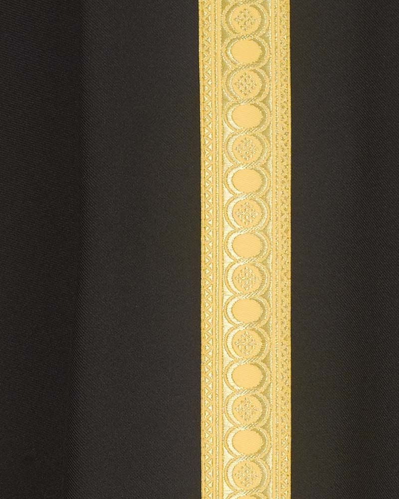 Messgewand und Innenstola schwarz, goldene Bordüre