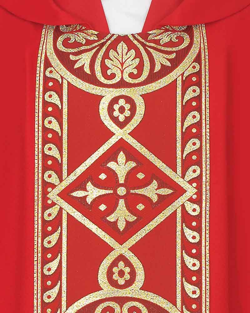 Nikolausgewand Borte rot Nikolauskasel mit Stola