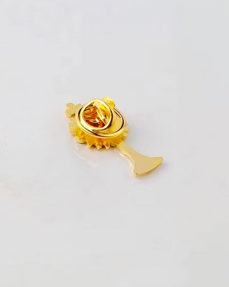 Pin 1 x 2 cm Erstkommunion Monstranz/JHS, vergoldet