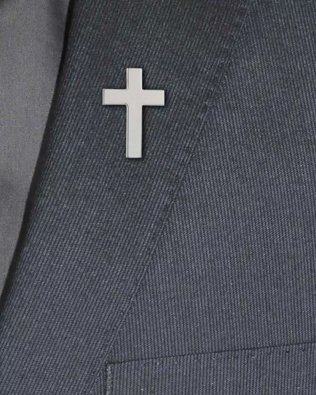 Priesterkreuz 15 x 20 mm Silber, mit Sicherheitsverschluss