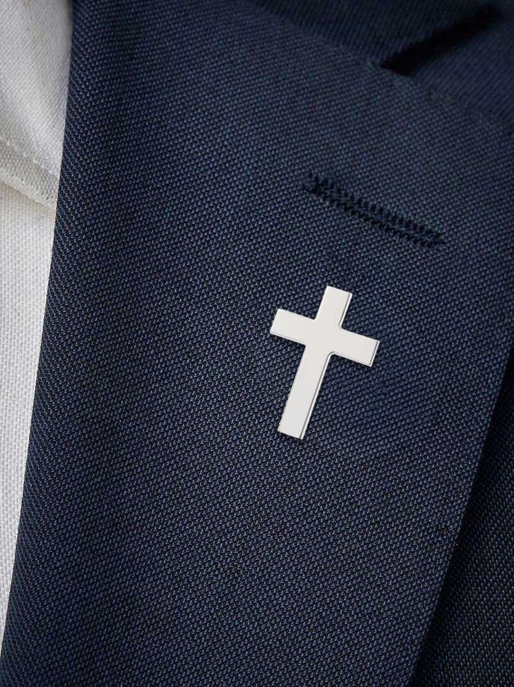 Ansteckkreuz für Priester Sterling Silber 14x24 mm