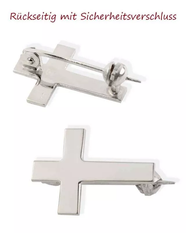 Priesterkreuz 15 x 20 mm Silber, mit Sicherheitsverschluss