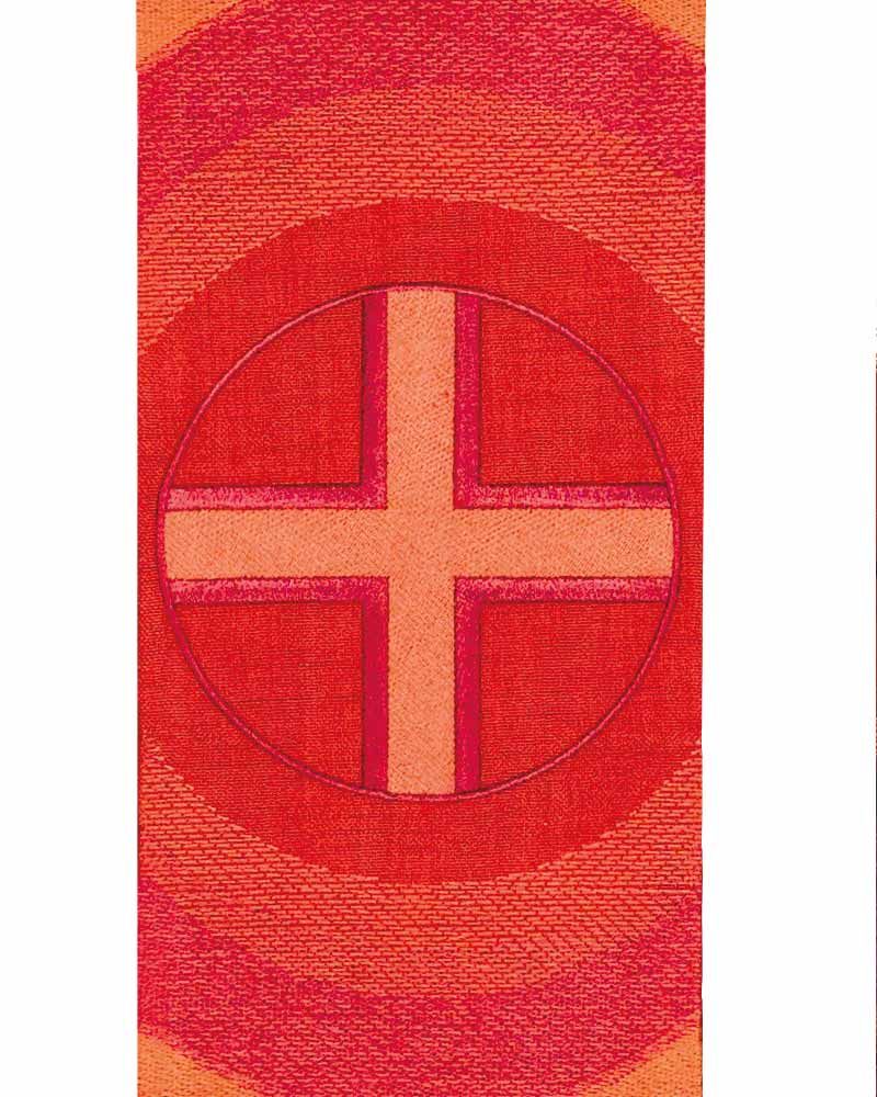 Wendestola Priester135cm rot/grün Kreuze gestickt