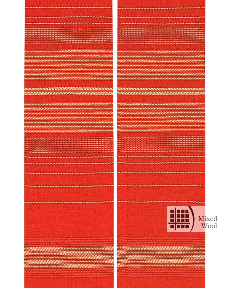 Priesterstola rot 150 cm Goldfädeneinwebe Wolle/ PE