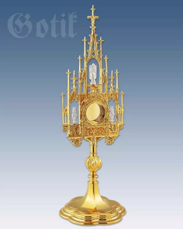 Reliquiar mit gotischer Ornamentik 30 cm