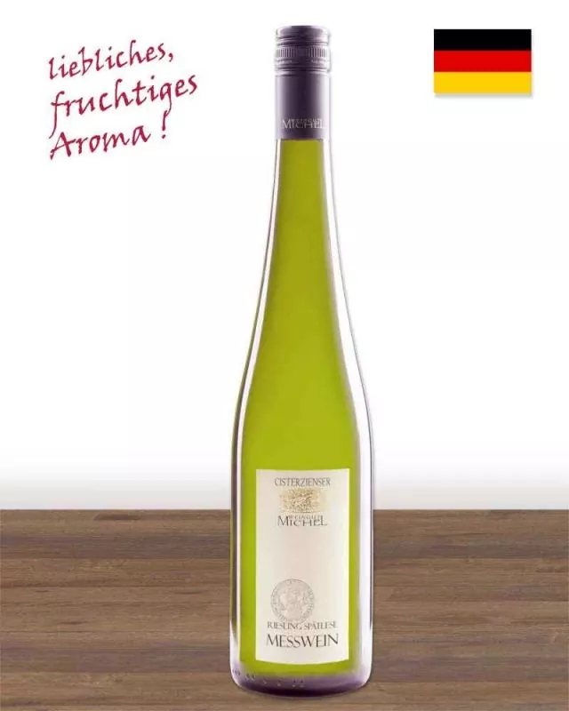 Messwein weiss, 0,75 Ltr. Riesling Spätlese Michel Messwein weiss, 0,75 Ltr. Riesling Spätlese Michel