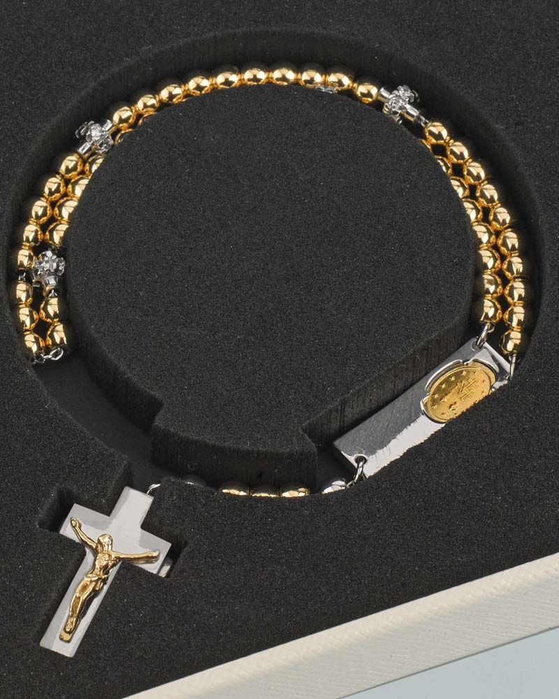 Rosalet Armband Sterling Silber mit vergoldeten Perlen