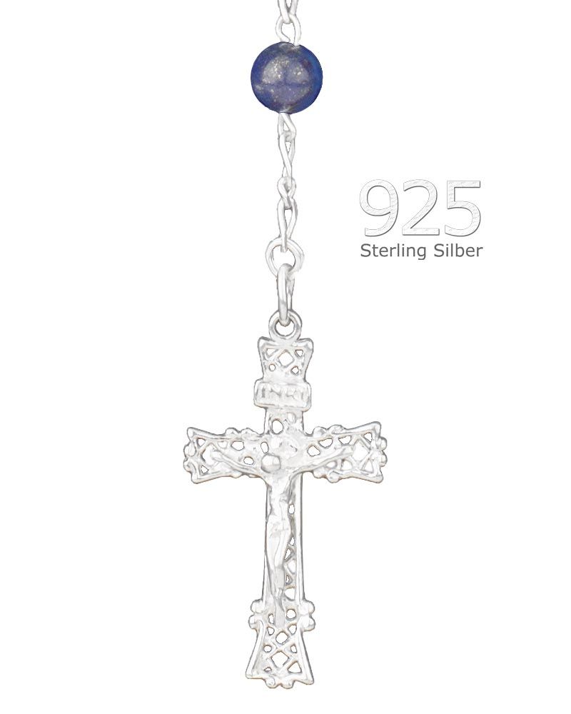 Rosenkranz Lapislazuli 6 mm Ø Perlen im Geschenketui