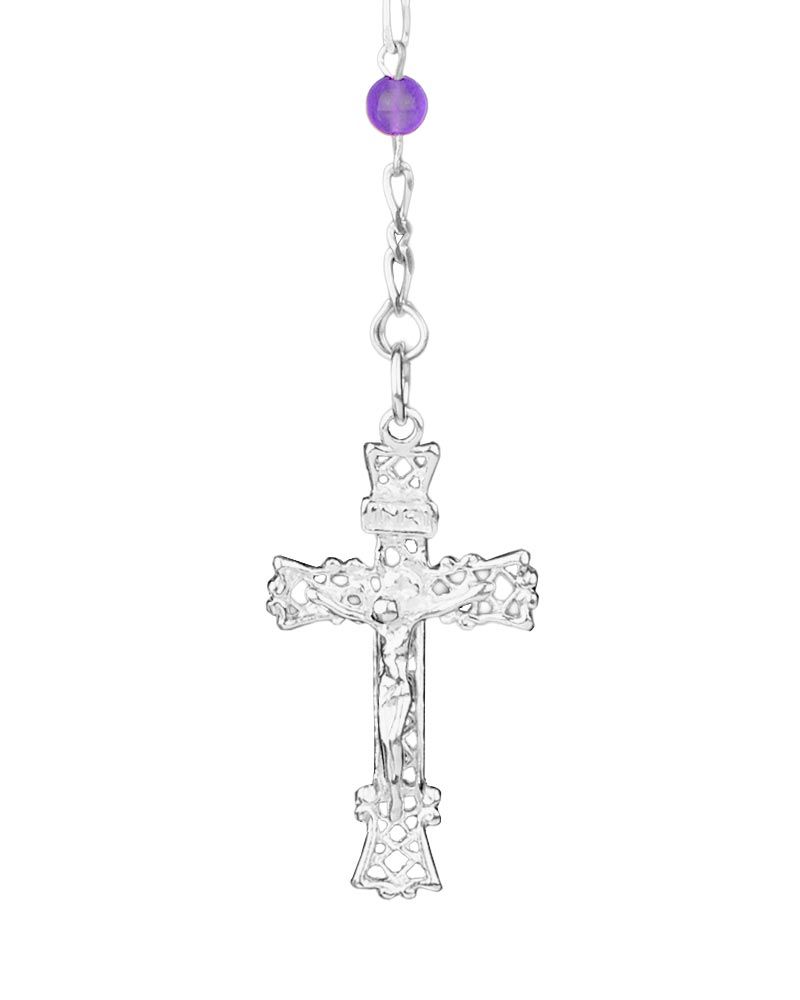 Rosenkranz Amethystperlen 6 mm Ø im Geschenketui
