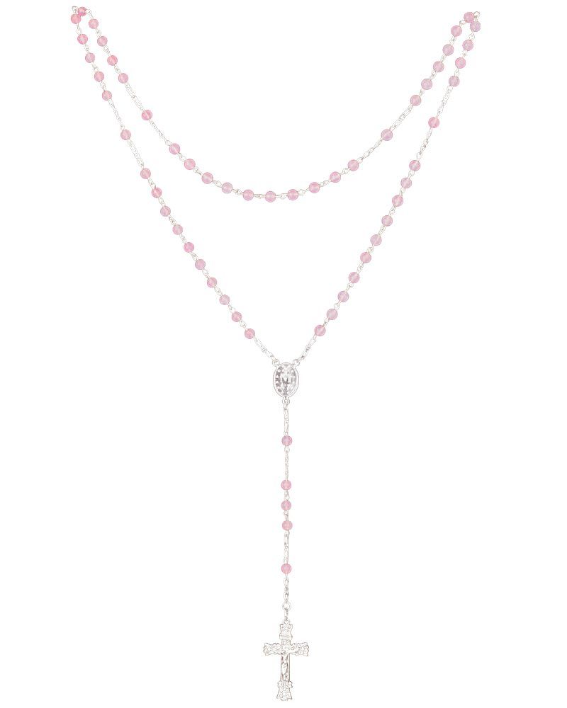 Rosenkranz Rosenquarzperlen 6 mm Ø im Geschenketui
