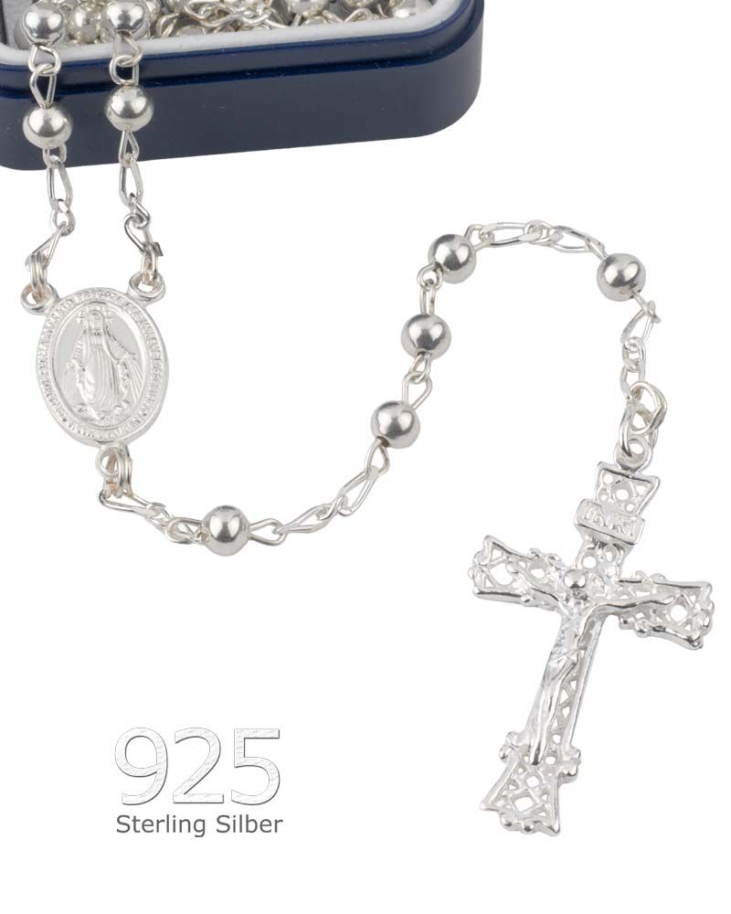 Rosenkranz im Geschenketui Sterling Silber 4 mm Ø