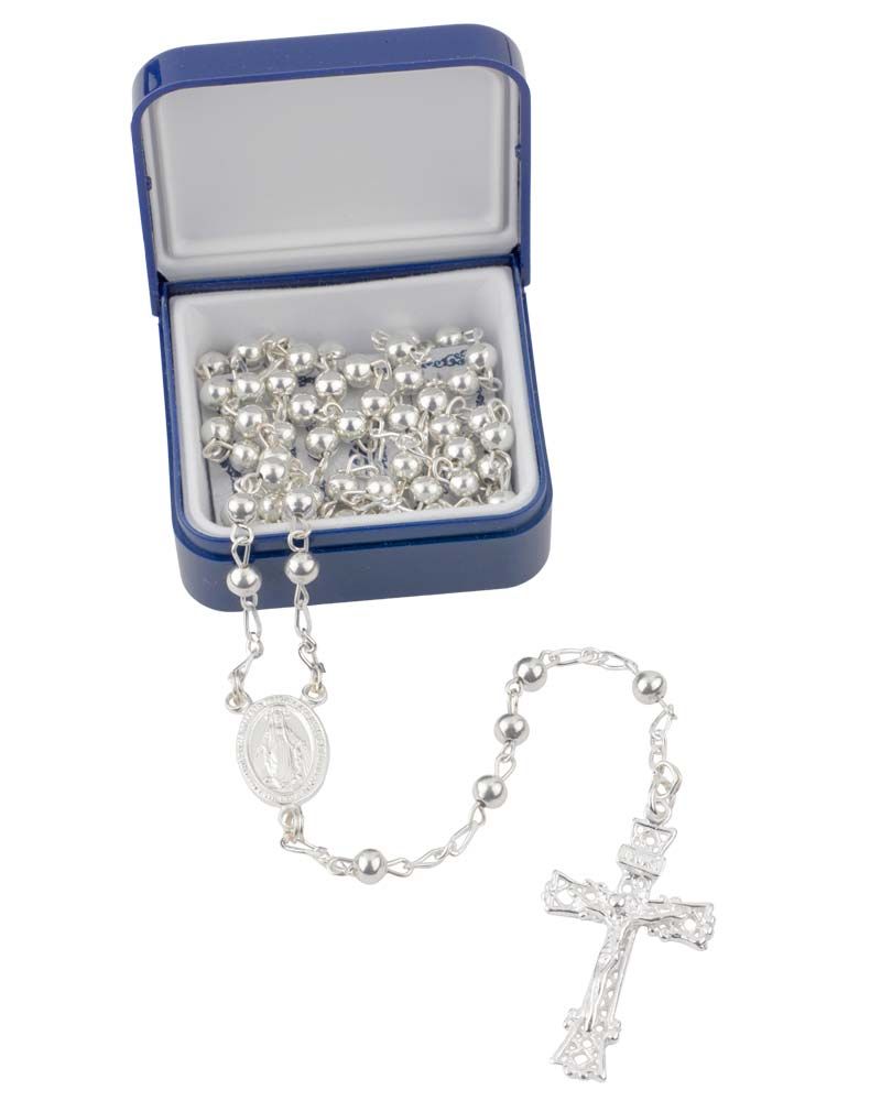 Rosenkranz im Geschenketui Sterling Silber 4 mm Ø