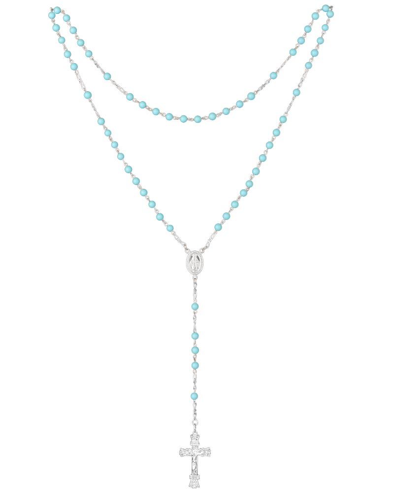 Rosenkranz Türkis 4 mm Ø Perlen im Geschenketui
