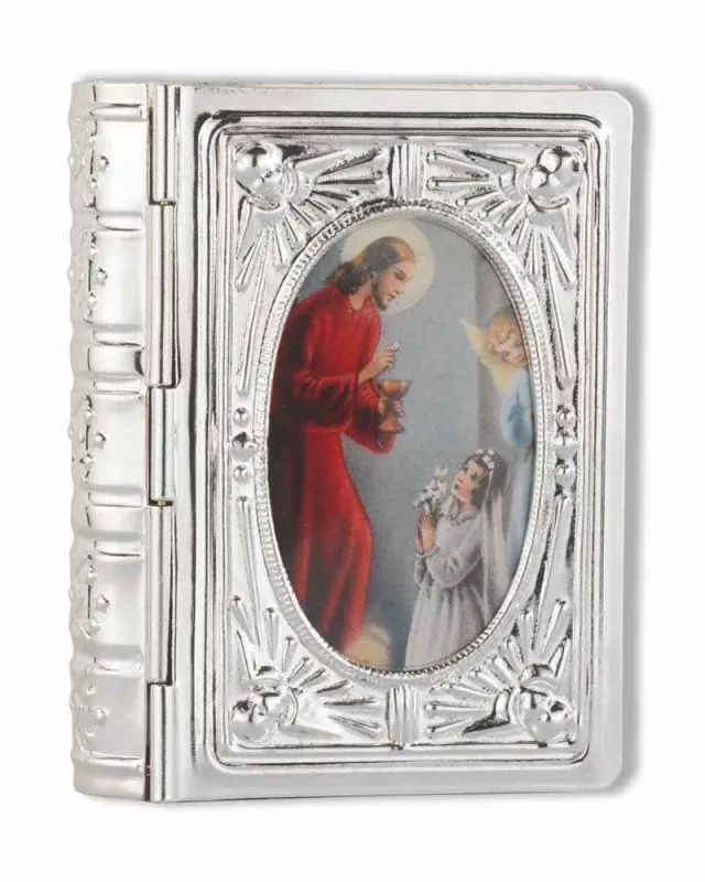 Buchdose für Rosenkranz Jesus mit Kind 6 x 4,5 cm