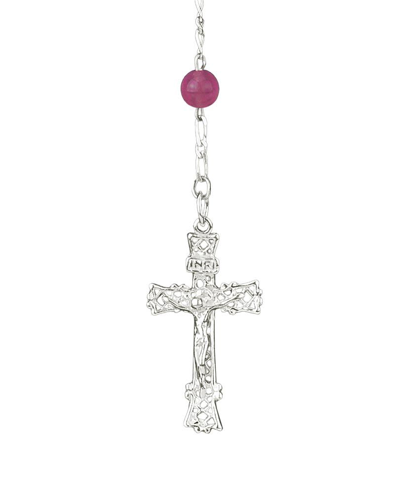 Rosenkranz Achat Fuchsia 6 mm Ø Perlen im Etui