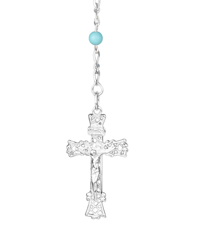Rosenkranz Türkis 4 mm Ø Perlen im Geschenketui