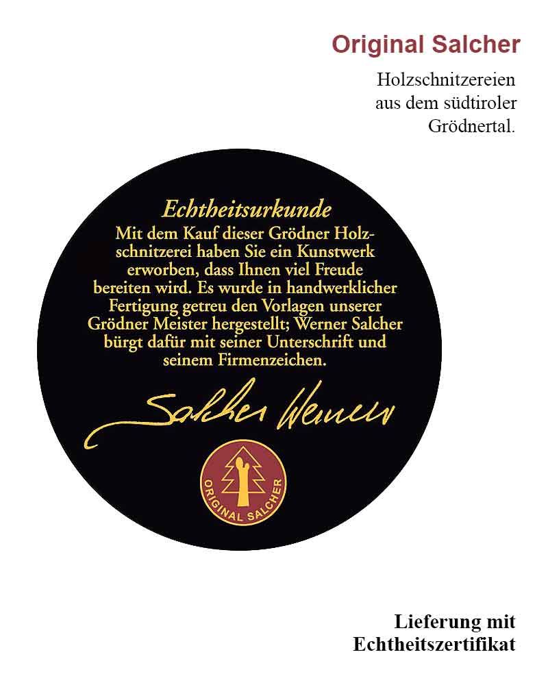 Schutzmadonna Figur 30 cm koloriert, holzgeschnitzt