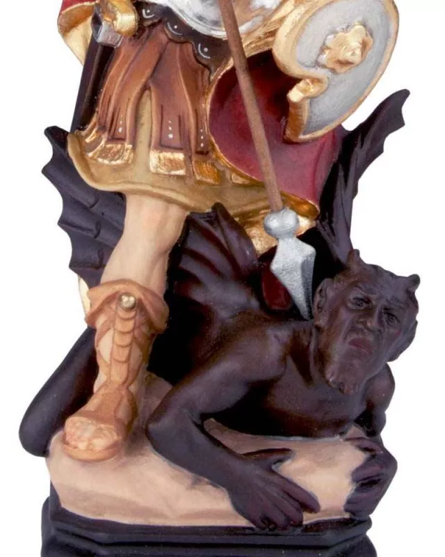 Erzengel Michael 20 cm Heiligenfigur geschnitzt