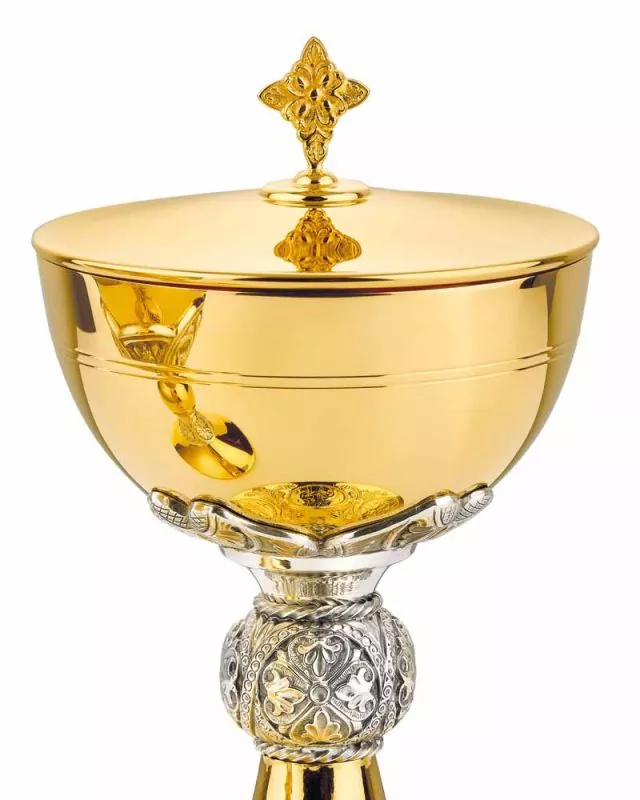 Ziborium 2 Farbig - Schale 12cmØ mit Deckel "Kreuzwegstationen"