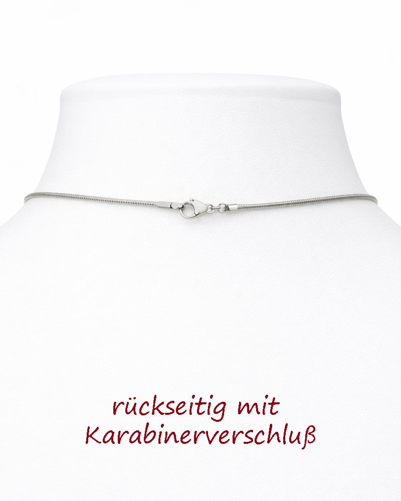 Schlangenkette Silber 45 cm mit Karabinerverschluss