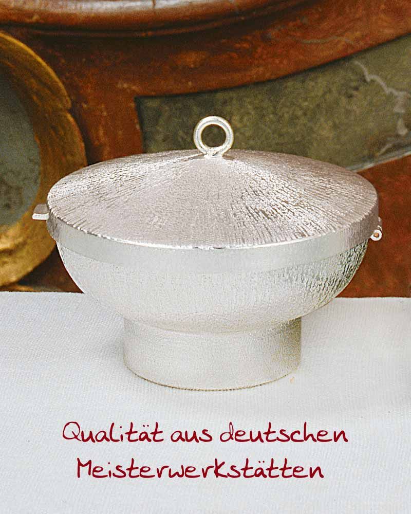 Rauchfass mit Schiffchen Spitzdach 14,5 cm Ø versilbert