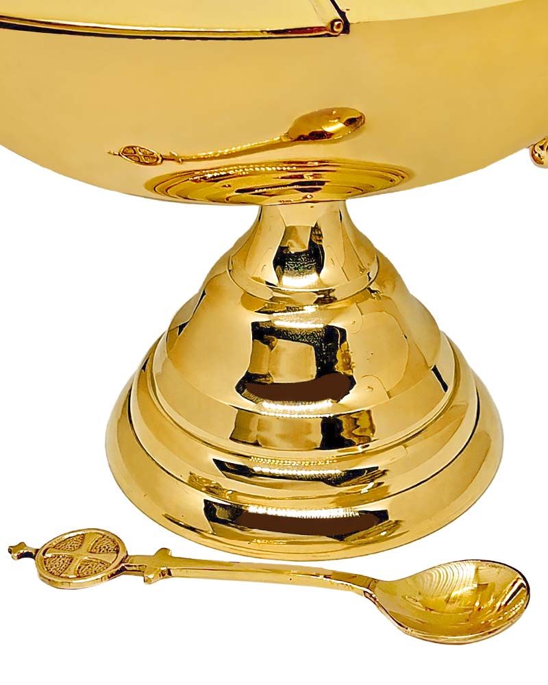 Schiffchen Messing poliert 13 cm lang 11 cm hoch