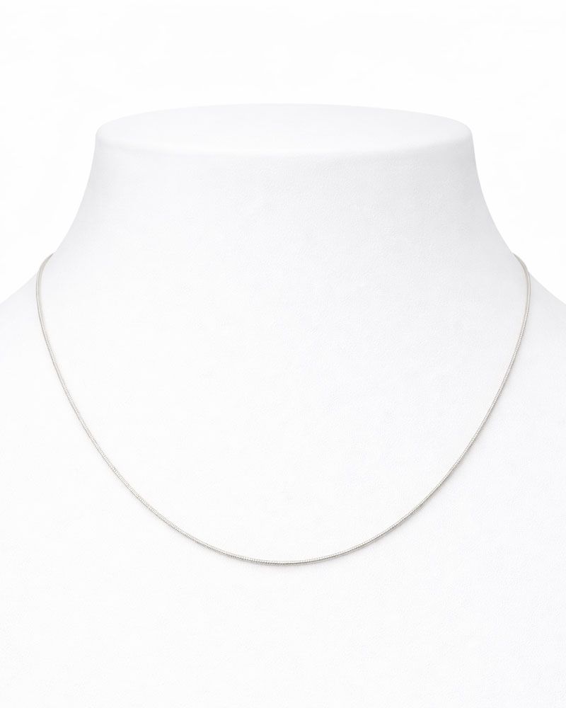 Schlangenkette Silber 45 cm mit Karabinerverschluss