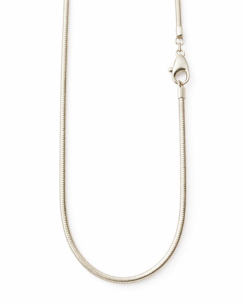 Schlangenkette Silber 45 cm mit Karabinerverschluss