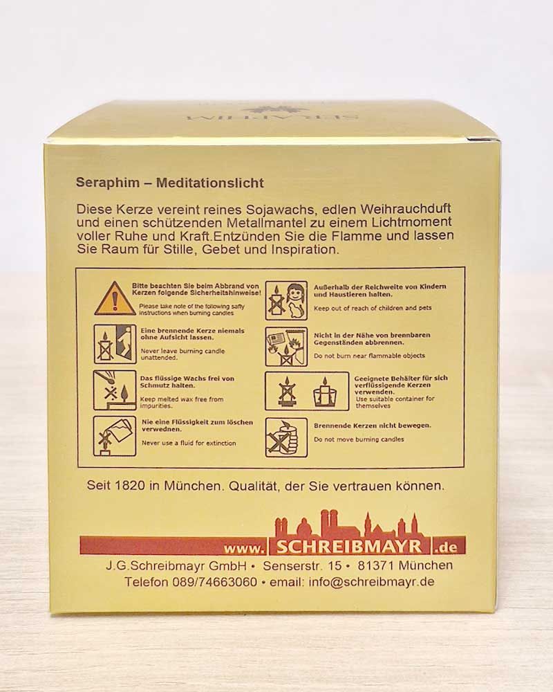 Meditationskerze handgearbeitet 8,5 x 9 cm