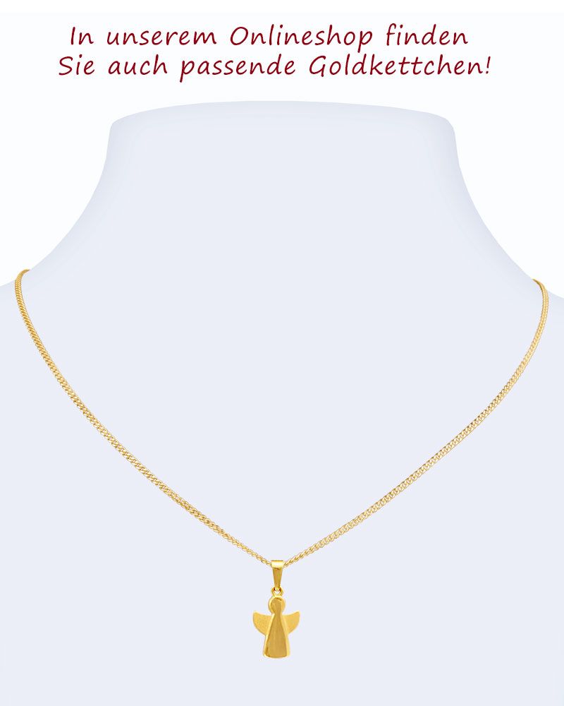 Engel Anhänger schlicht 10 mm x 12 mm 9 ct Gold 375