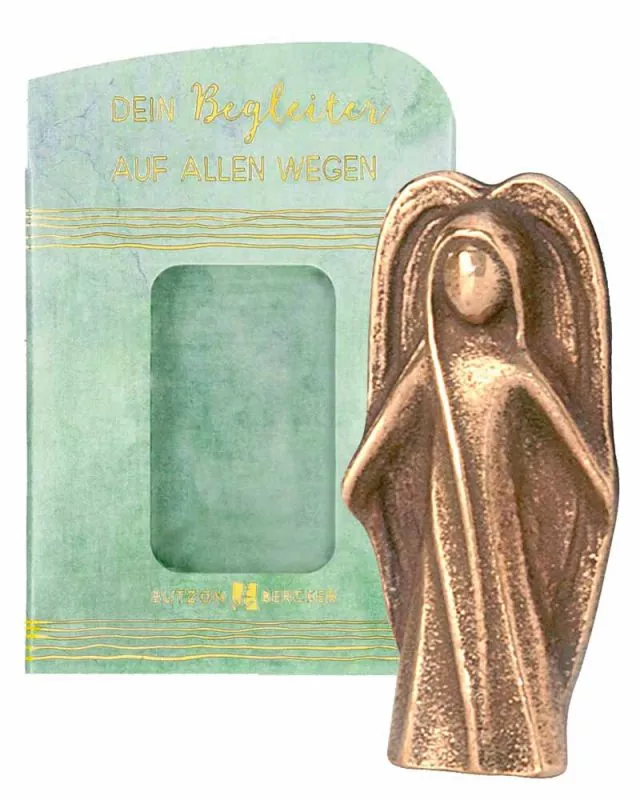 Minitaurengel Bronze 55 mm in Geschenk-Schachtel