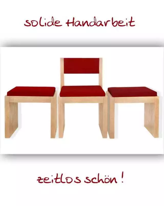 Ministrantensedilie aus Buche natur - hell