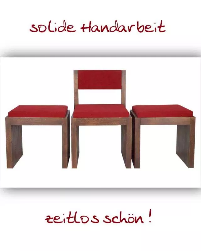 Priestersedilie aus Buche braun gebeizt