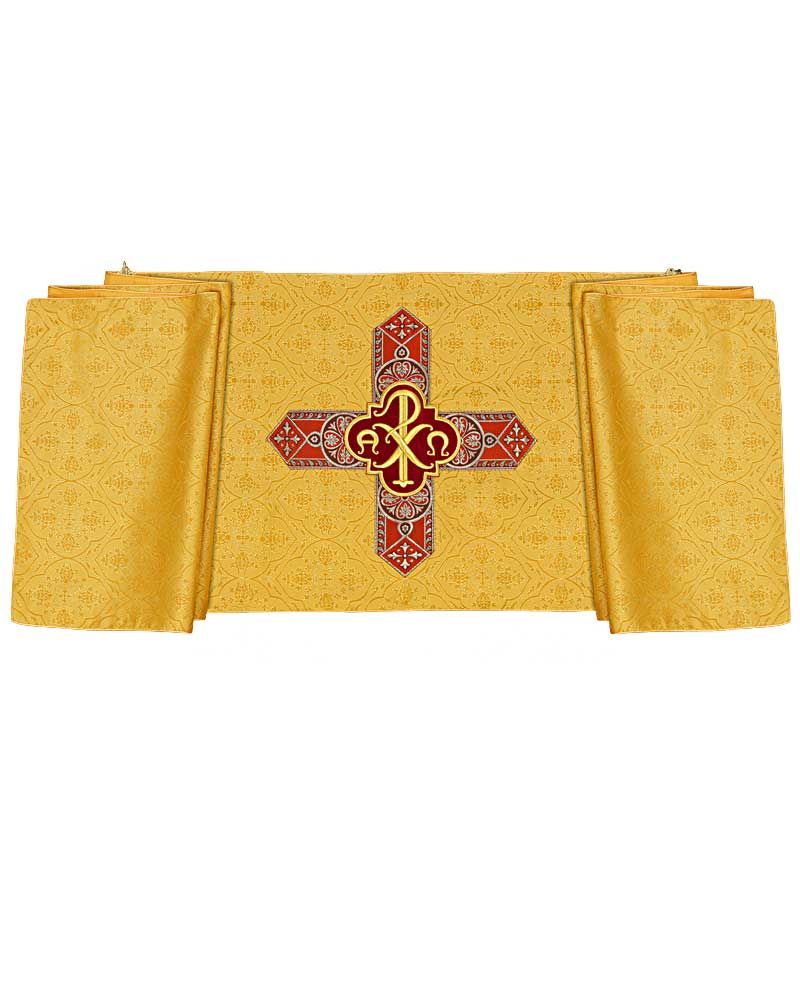 Segensvelum Goldbrokat 300 x 50 cm Kreuz bestickt