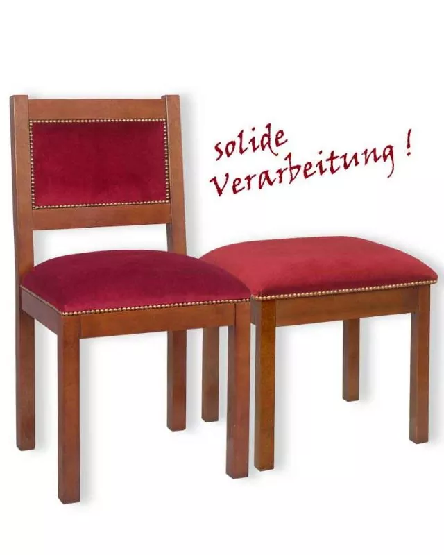 Mittelsedilie Massivholz mit Rückenlehne 92 cm