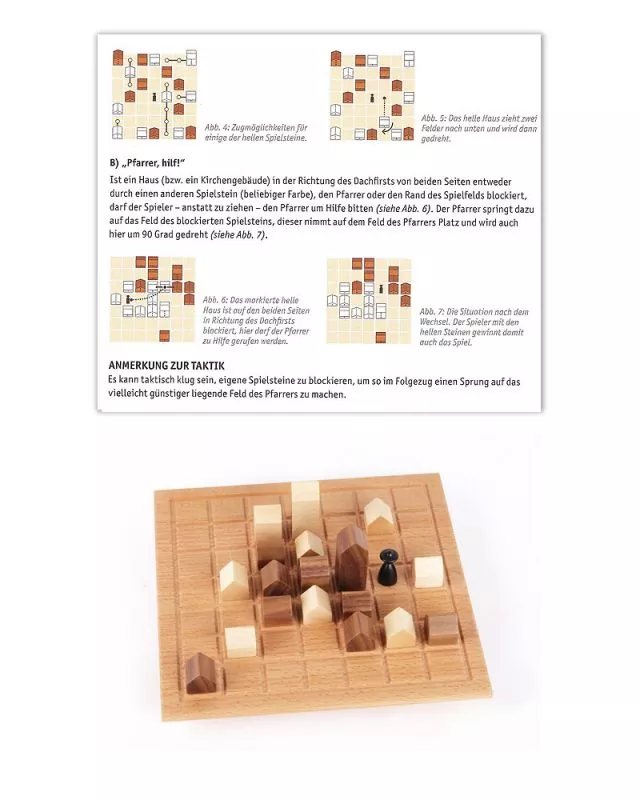 Brettspiel aus Naturholz Lass die Kirche im Dorf!