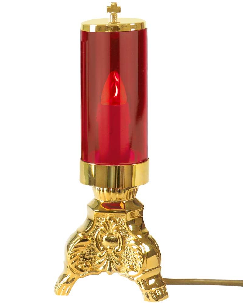 Standewiglicht 25,5 x 10 cm elektr. Messing vergoldet