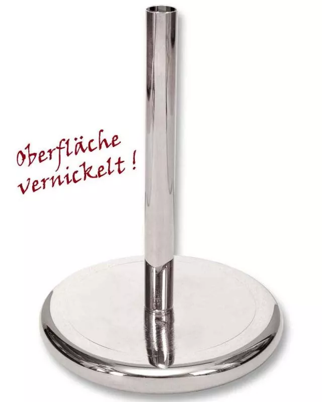 Standfuß Ms. vernickelt für Stangen mit 28 mm Ø