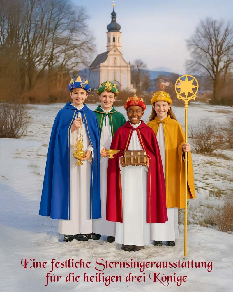 Krone Sternsinger / Heilige Drei Könige blau